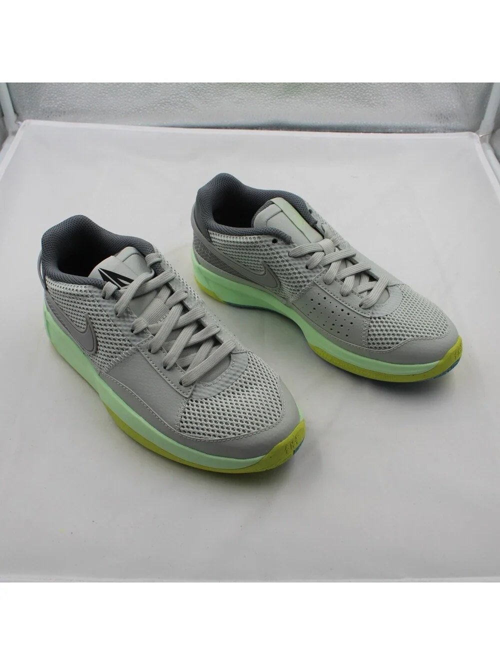 Nike Ja 1 GS 5.5Y Youth Kids Basketball Shoes Light Silver Cyber Grey DX2294-003